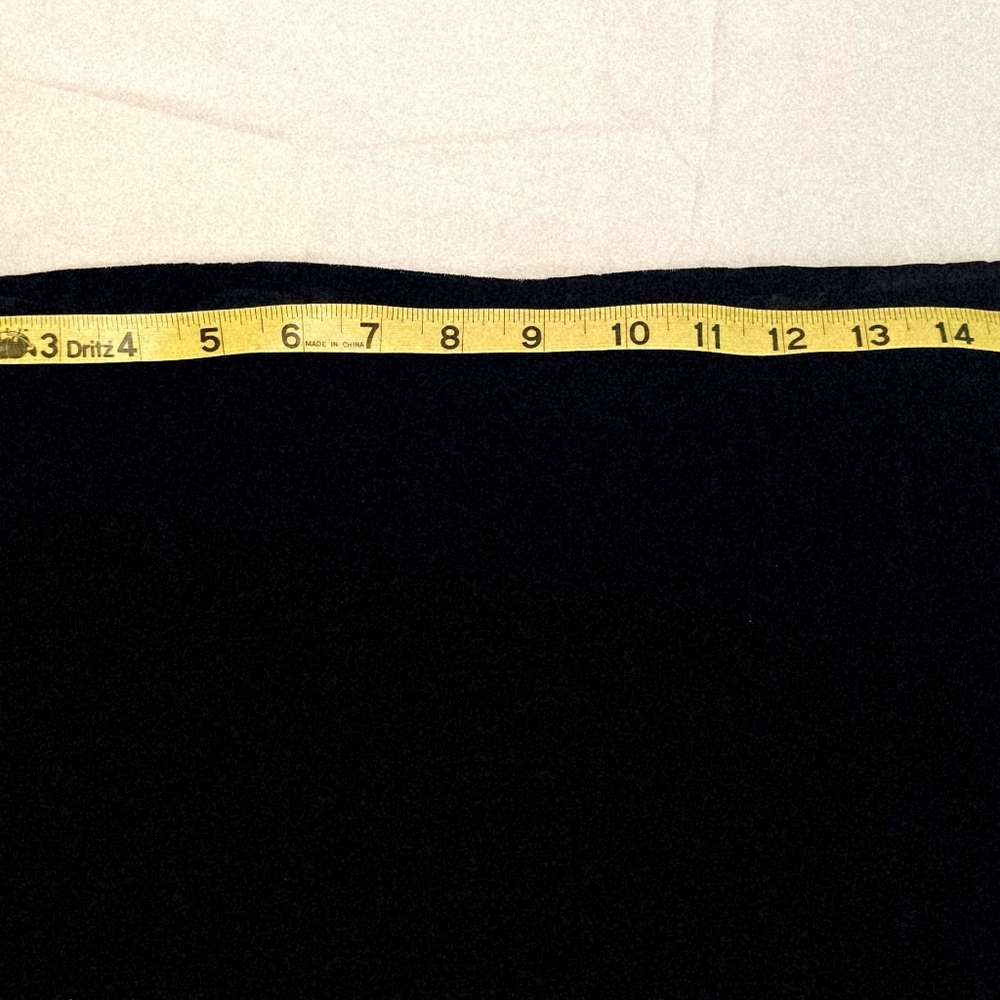 Talbots Classic Long Maxi Midi Black Velvet Skirt 2 POCKETS back zip Size 16 - Picture 7 of 12